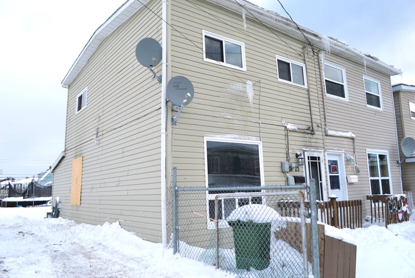 A fire which broke out in a duplex at 25 Margaret St., North Sydney on Monday afternoon, also damaged the attached home at 23 Margaret St. and left two families homeless. The fire has been deemed accidental and no one was injured. Sharon Montgomery-Dupe/Cape Breton Post
