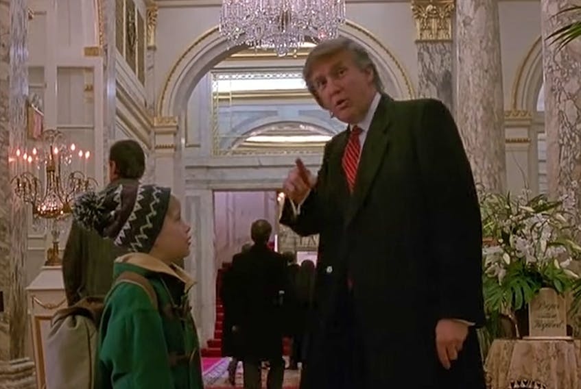 Macaulay Culkin and Donald Trump in "Home Alone 2: Lost in New York."