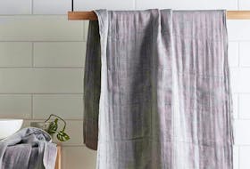 Something as simple as a new bath towel can take the humdrum out of daily routine while spending time at home. Charcoal-infused bath towel, $70, Simons.ca. CONTRIBUTED