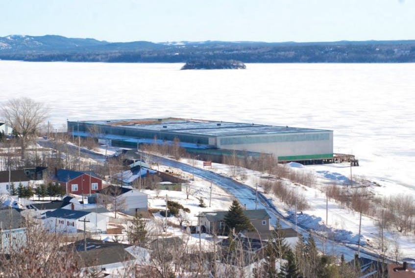 The Abitibi shed is a sprawling 100,000-square-foot facility. This is one of the buildings negotiated for use by Newgreen Technology. The company has plans to create a new sawmill and bio-diesel plant in Botwood.