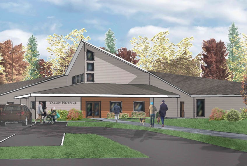 The rendering for the Valley Hospice Foundation’s hospice building, for which a tender for construction has at long last been issued.