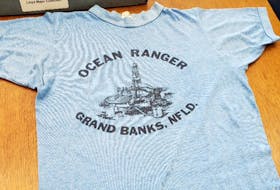 The Ocean Ranger shirt David Boutcher gave his brother Jeff.