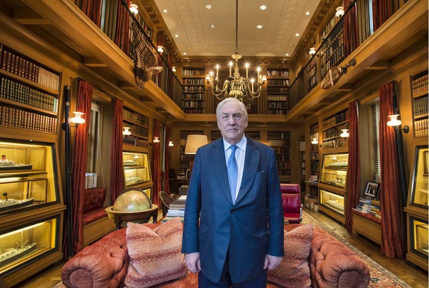 Former newspaper publisher Conrad Black in his Toronto home after being pardoned by The President of The United States, Donald Trump, Thursday May 16, 2019.  