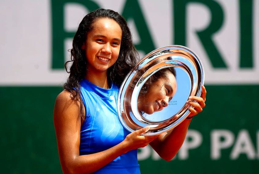 Canadian teenager Leylah Annie Fernandez is off to the semifinals at the Odlum Brown VanOpen. In June, Fernandez won in girls juniors singles final against Emma Navarro of The United States during Day 14 of the 2019 French Open at Roland Garros in Paris, pictured here.