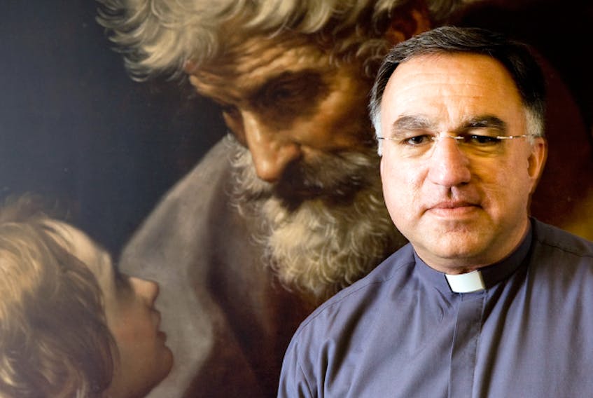  Father Thomas Rosica at the offices of Salt and Light Television in 2009.