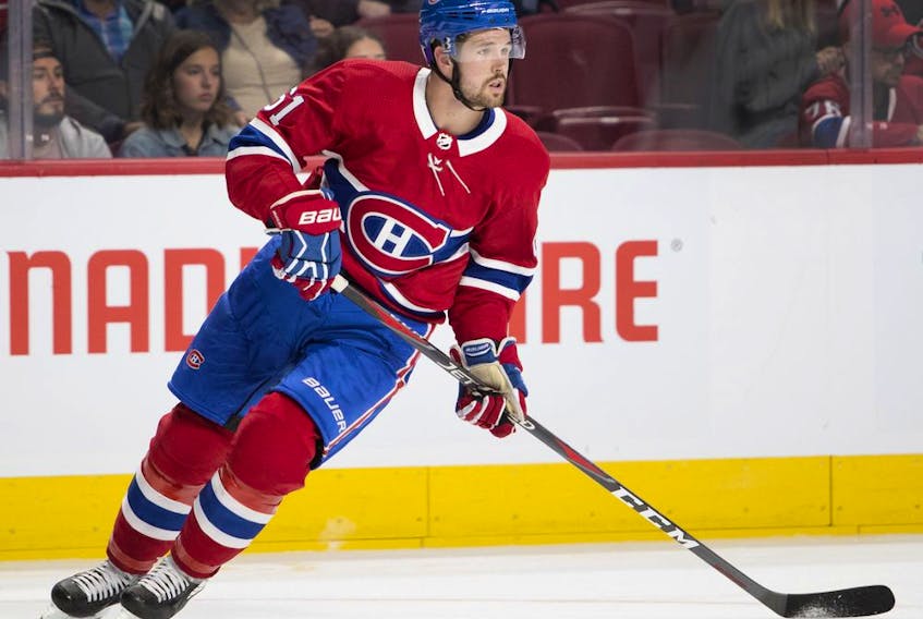 Defenceman Xavier Ouellet recorded three assists in 19 games with the Canadiens last season.