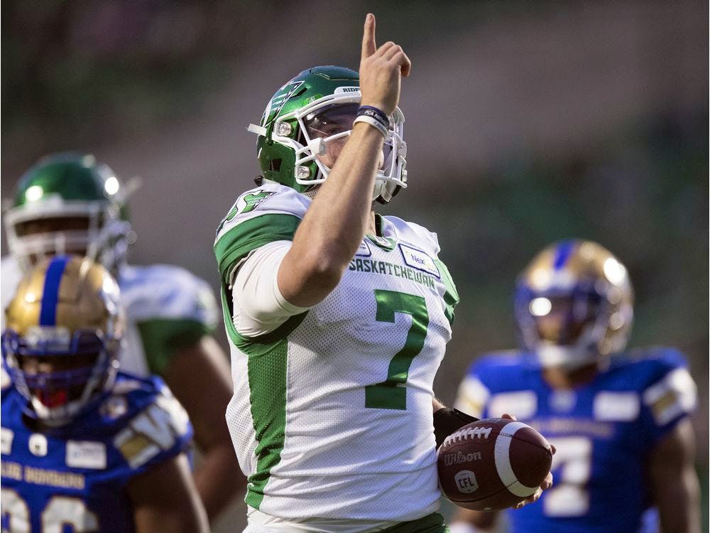 Saskatchewan Roughrider QB Cody Fajardo named CFL's top performer for  August