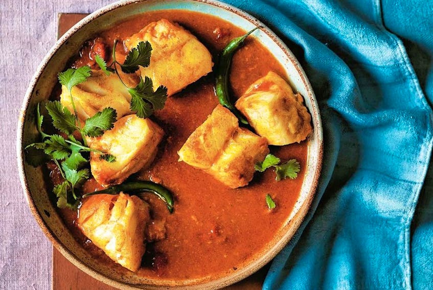Asma Khan includes fish dishes such as this Bengali curry alongside plenty of vegetarian recipes in Asma’s Indian Kitchen.