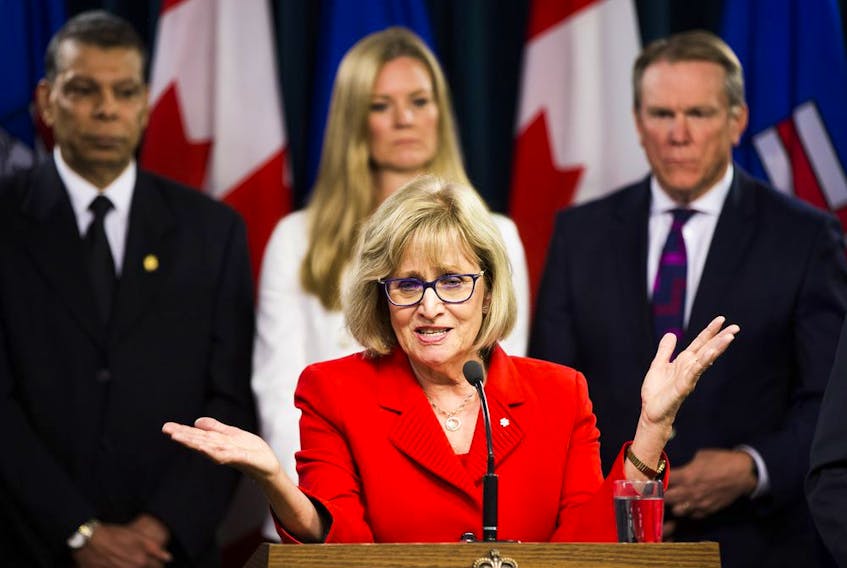 Janice MacKinnon, a former Saskatchewan finance minister, and chair of a blue-ribbon panel announced to examine the Alberta government's financial situation.