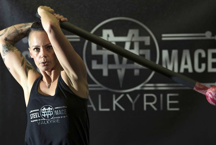 Brandee Owens runs a fitness class called Steel Mace Valkyrie out of Readiness Fitness in Regina.