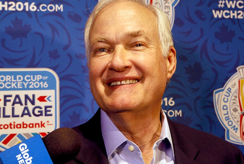 Don Fehr , Executive Director of the NHLPA at the World Cup of Hockey press conference in Toronto on Wednesday August 17, 2016. (Stan Behal/Postmedia Network)