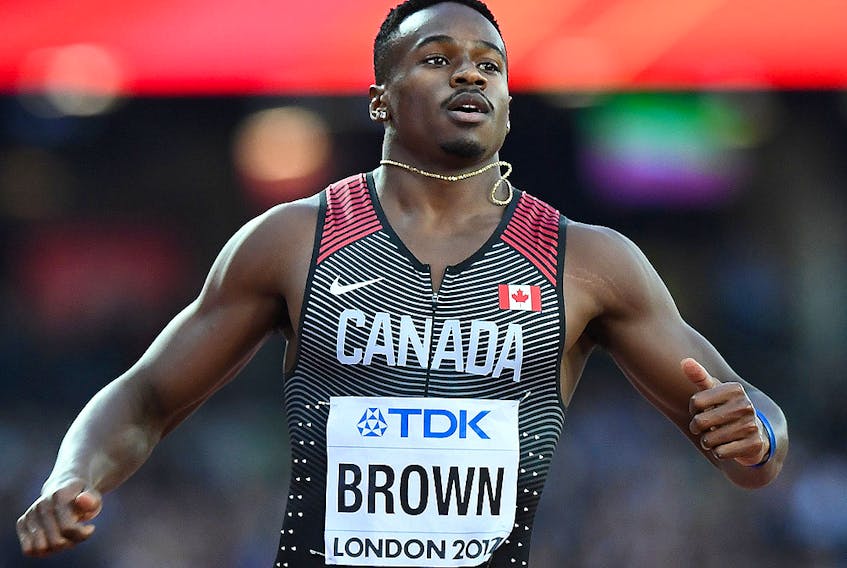 Canada's Aaron Brown is seen in a 2017 file photo.