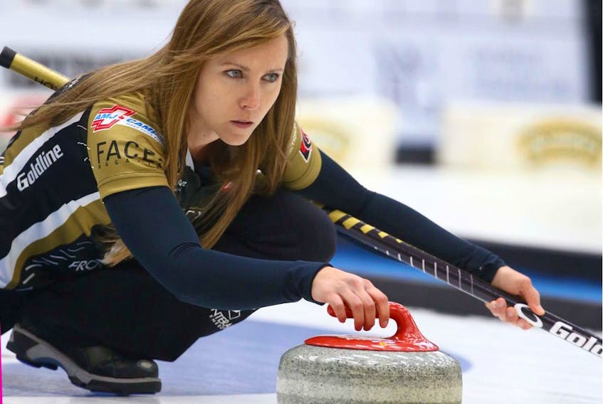 Rachel Homan, who gave birth to a six-pound boy Sunday, was curling competitively up until about April.
