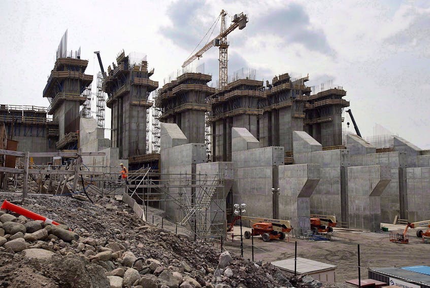  The construction site of the hydroelectric facility at Muskrat Falls, Newfoundland and Labrador is seen on Tuesday, July 14, 2015.
