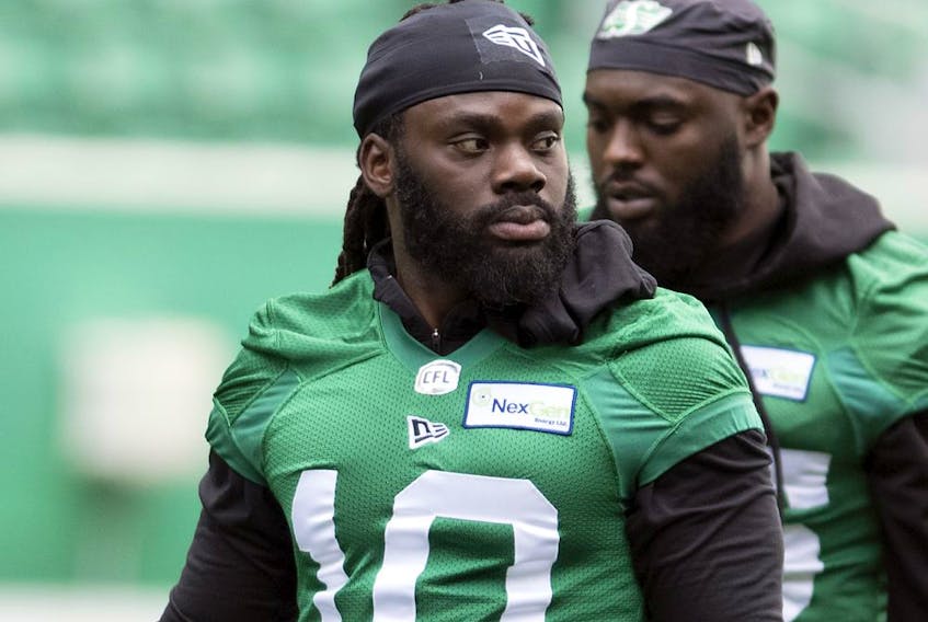 Roughriders middle linebacker Solomon Elimimian is trying to remain optimistic during uncertain times for the CFL.