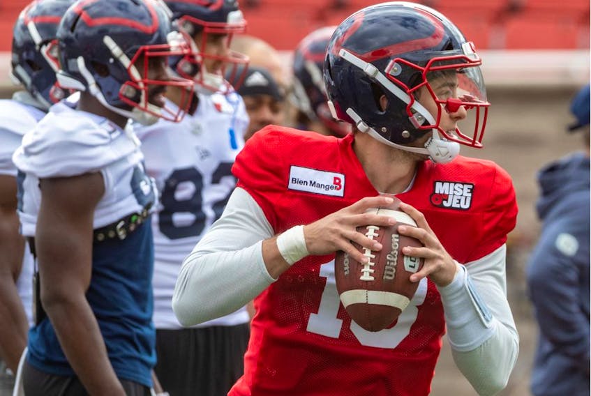 Alouettes quarterback Matthew Shiltz has been hampered by injuries in the past, but said he's better prepared this time around after adding 12 pounds of muscle in the off-season.