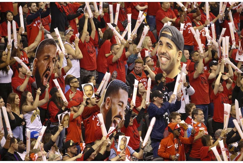 Raptors fans on a free throw during the first half in Toronto, Ont. on Saturday May 25, 2019. Jack Boland/Toronto Sun/Postmedia Network