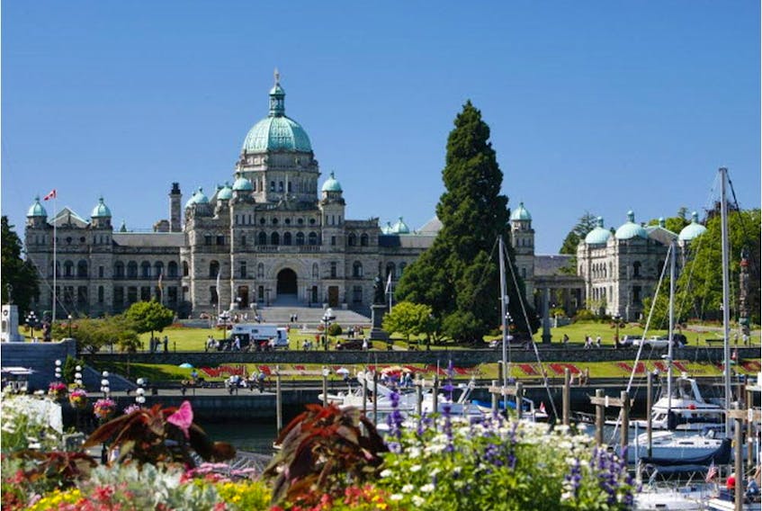 British Columbia Legislature in Victoria.