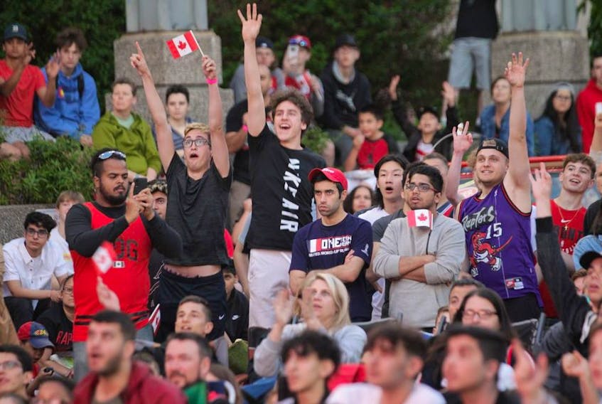  With every charge down the court by the Raptors, the Jurassic Park Windsor crowd erupted in cheers at Charles Clark Square in downtown Windsor.