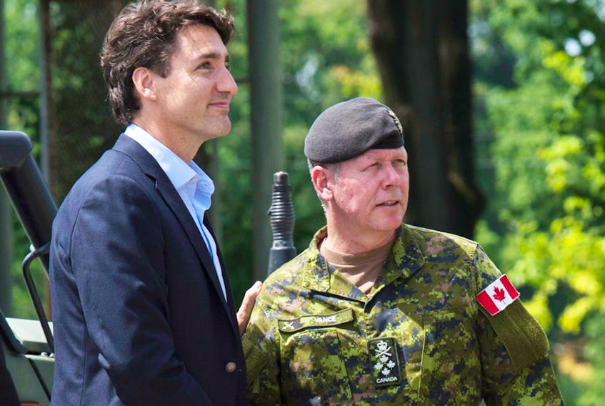  Chief of the Defence Staff Gen. Jon Vance and Prime Minister Justin Trudeau.