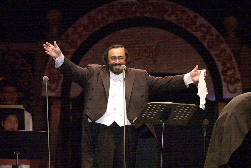 Italian tenor Luciano Pavarotti.