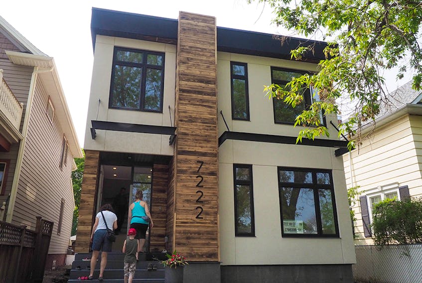 This looks like a regular home, except this home in the Queen Alexandra neighbourhood is built out of repurposed shipping containers.