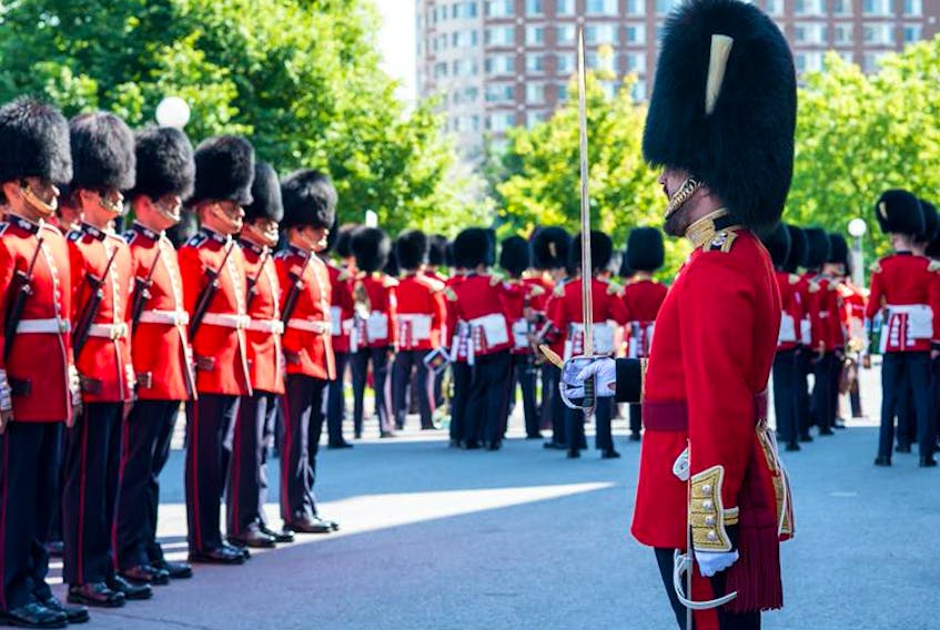 Members of Ceremonial Guard preparing for their first Guard Mount on Parliament Hill, on June 23, 2019, in Ottawa, Ontario. Photo:  Rob McKinnon, Department of National Defence