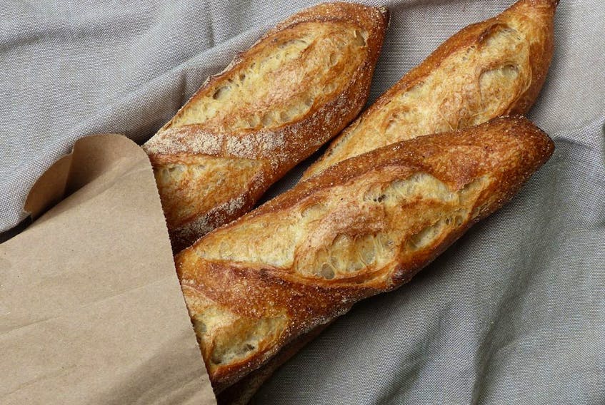 Baguettes from Bad Dog Bread in North Vancouver.  