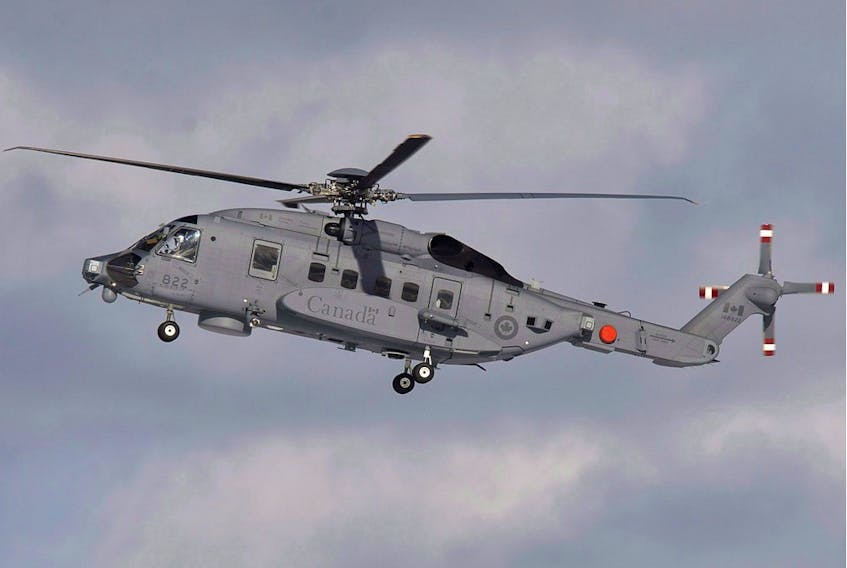 A CH-148 Cyclone maritime helicopter is seen during a training exercise at 12 Wing Shearwater near Dartmouth, N.S. on March 4, 2015. 