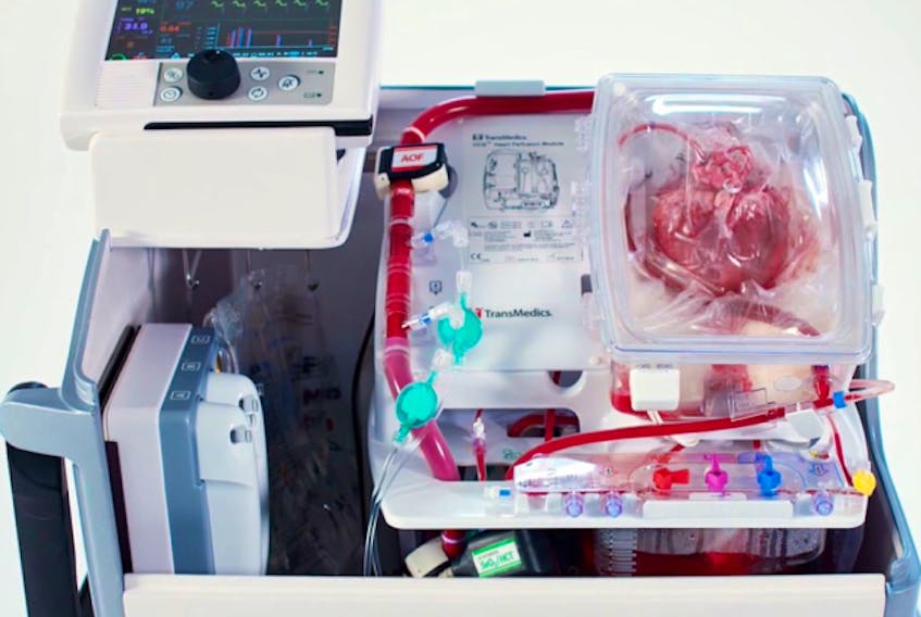  The heart is taken out of donor and put inside this “box” that keeps it beating until it’s ready for transplant.