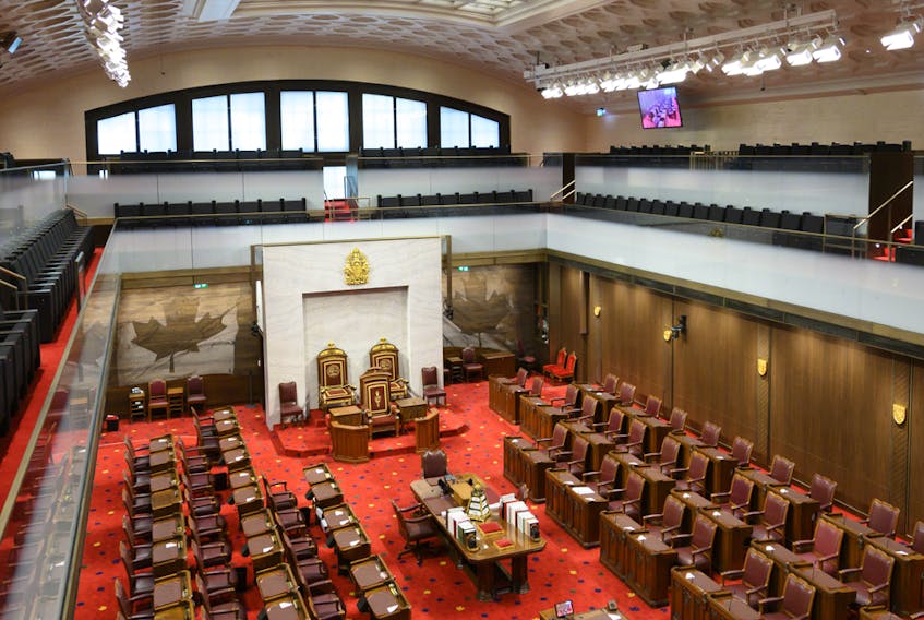  The Senate Chamber in Ottawa.