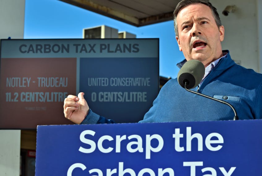  Alberta Premier Jason Kenney, seen here campaigning before the provincial election.