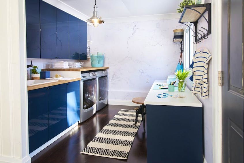 Presenting your laundry room as the organizational hub of the home is a great home-staging tip. Photo: Lisa Canning