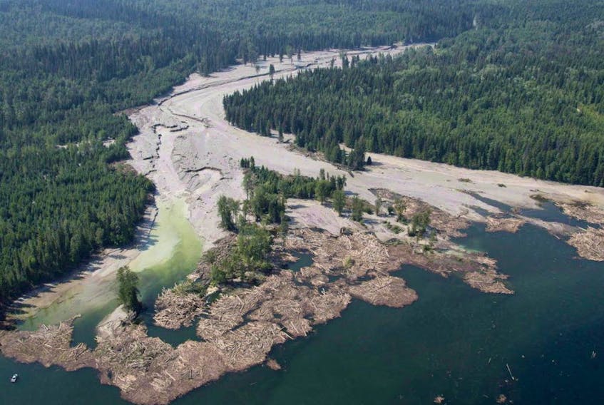The collapse of the Mount Polley mine's tailings dam in 2014 allowed toxic contents from the tailings pond to flow into  Hazeltine Creek, with some reaching Quesnel Lake.