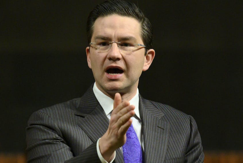  Conservative Party of Canada Member of Parliament Pierre Poilievre reacts to the government’s fiscal update in Ottawa, Ontario, Canada December 16, 2019.
