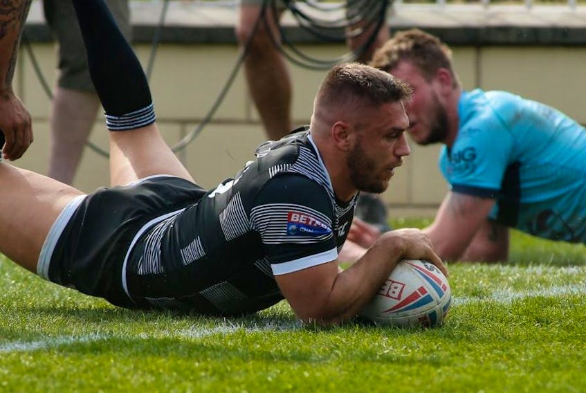 The Toronto Wolfpack take on the Featherstone Rovers in West Yorkshire, England on Monday, April 22, 2019. (TOwolfpack/Twitter)