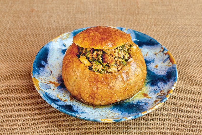Stuffed Bread from The Turkish Cookbook.