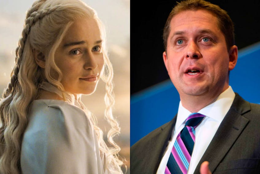  Daenerys Targaryen from Game of Thrones (played by Emilia Clarke) and Andrew Scheer: Which one is the fiercest warrior?