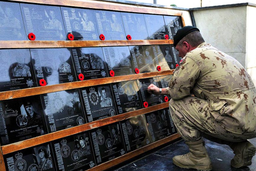 The Kandahar memorial is shown in this 2011 photo taken in Afghanistan. Canadian Forces photo.