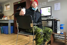 Robert Macgillivary, 26, seen here on Tuesday at the Ally Centre of Cape Breton, is currently homeless and has been using the Ally Centre for many years. Jessica Smith/Cape Breton Post