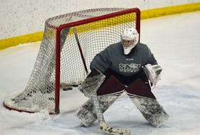 Saint Mary's Huskies goaltender Matthew Welsh of Halifax. - Glenn MacDonald / The Chronicle Herald