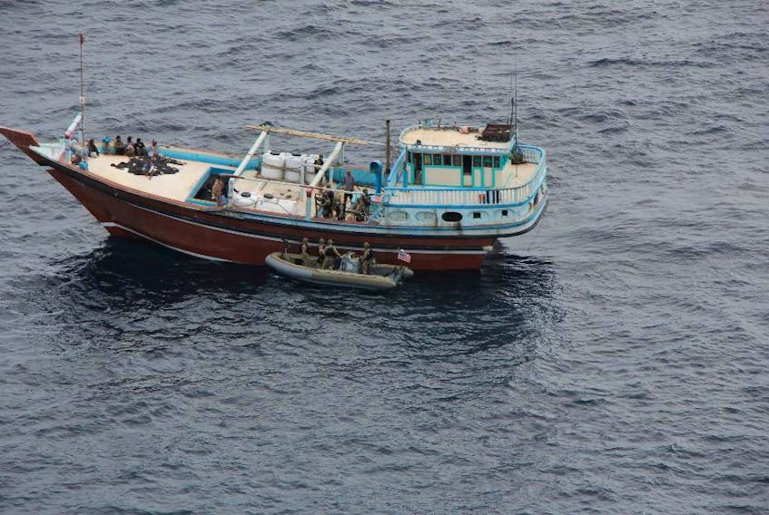 Forces under the command of a Canadian sailor recently seized about $3.7 million worth of heroin from a dhow in the Gulf of Oman.