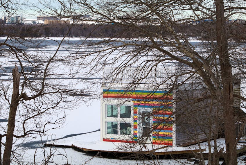 This houseboat is located on Lake Micmac in Dartmouth.