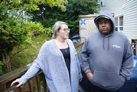 Last weekend, Cynthia Rafuse and Greg Dean were spending time at a Chester Basin swimming spot when they encountered teens who were waving a noose in front of them. They are seen near their Halifax home Monday, Aug. 17, 2020,