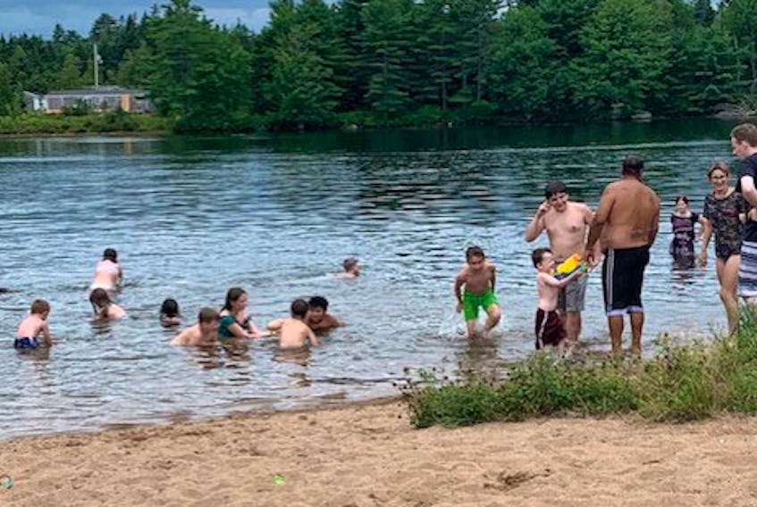 Cyndi Rafuse, Greg Dean and their family visited a Chester area beach with friends on Aug. 15. - Courtesy of Cyndi Rafuse