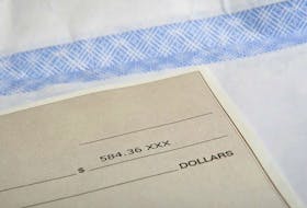 Photo of the edge of a cheque.