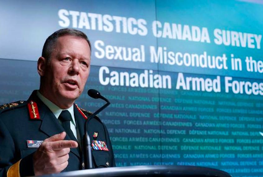 Chief of the Defence Staff Gen. Jonathan Vance speaks during a news conference on the findings of the Statistics Canada Survey on Sexual Misconduct in the Canadian Armed Forces in Ottawa on Nov. 28, 2016.