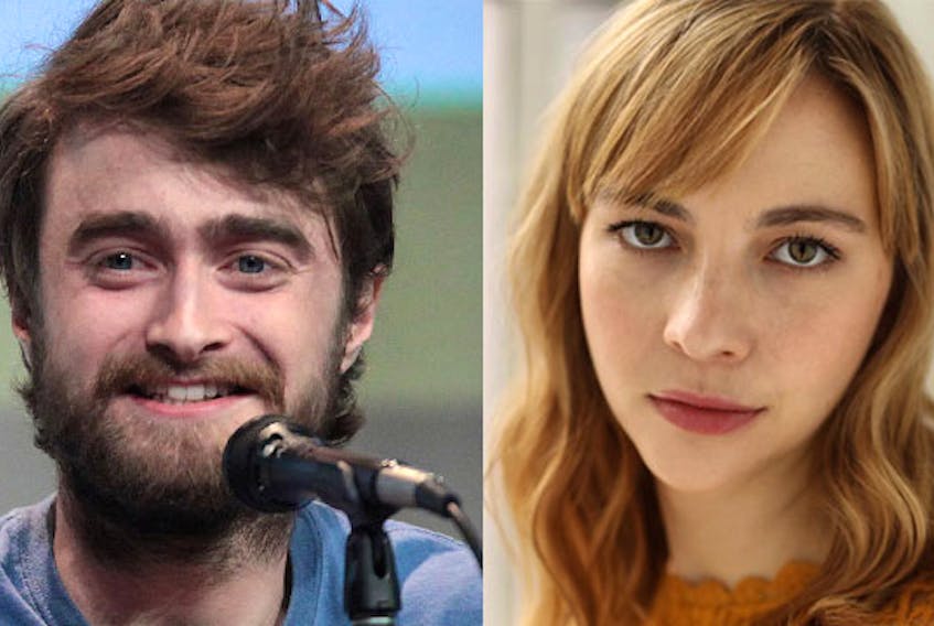 Daniel Radcliffe, most famous for his title role in the Harry Potter movie franchise, and his longtime girlfriend Erin Darke  (Good Girls Revolt, The Marvelous Mrs. Maisel). - Gage Skidmore via Wikimedia, CBC handout