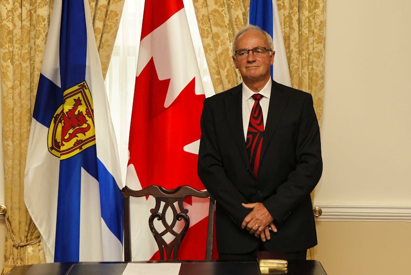 Leo Glavine attends a ceremony at Province House on Tuesday, Oct. 13, 2020, where he was sworn in as Nova Scotia's new health minister.