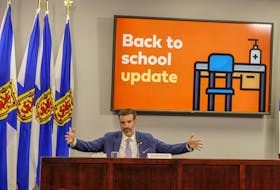 Nova Scotia Education Minister Zach Churchill speaks at a back-to-school news conference.